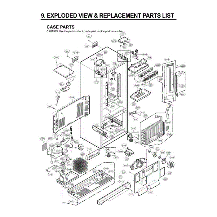 Section 2 Diagram and Parts List for LFC25770SW ASWCLGA LG Refrigerator