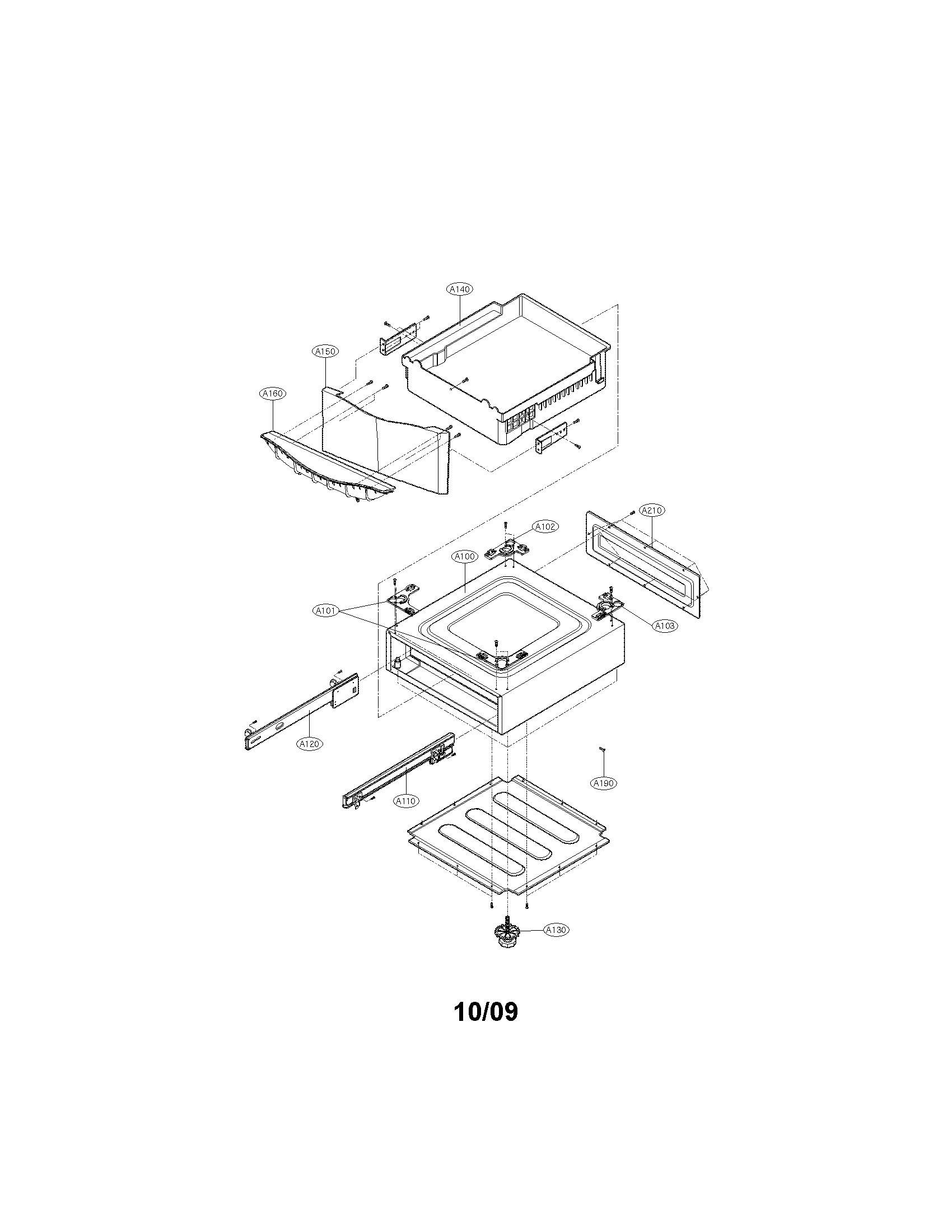 Pedestal Parts Diagram and Parts List for 79651022900  Kenmore Laundry Accessories