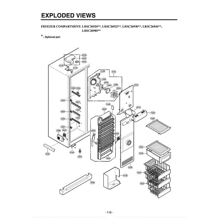Section 6 Diagram and Parts List for LRSC26980TT ATICLGA LG Refrigerator