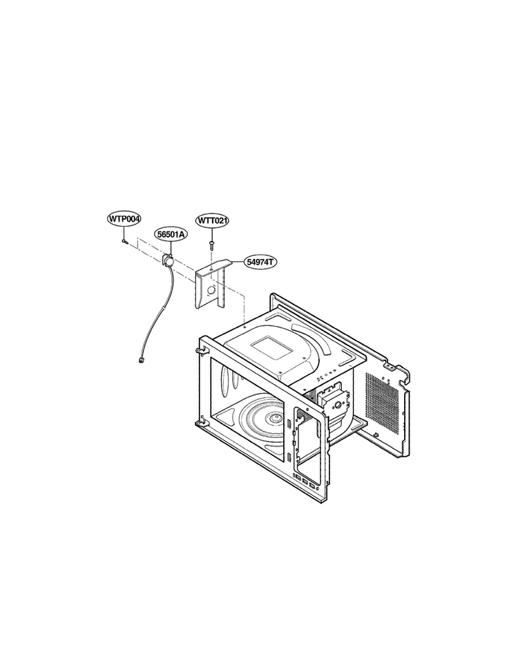 Sensor Parts Diagram and Parts List for LCRM1240ST01  LG Microwave