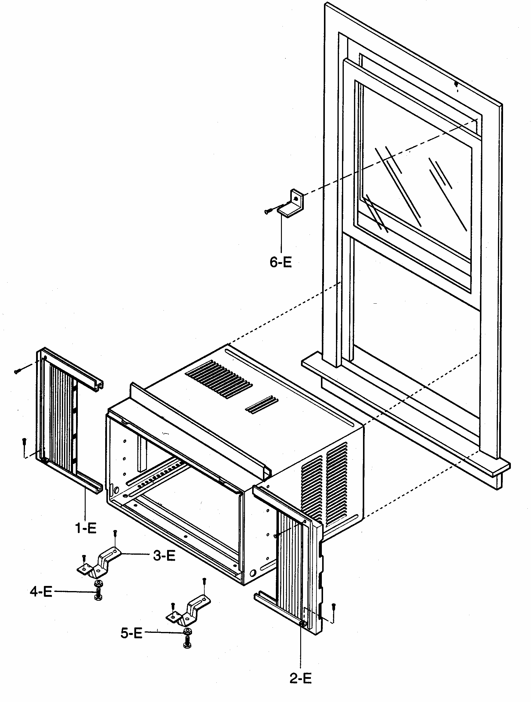 Installation Kit Assy Diagram and Parts List for 58072077200  Kenmore Air Conditioner