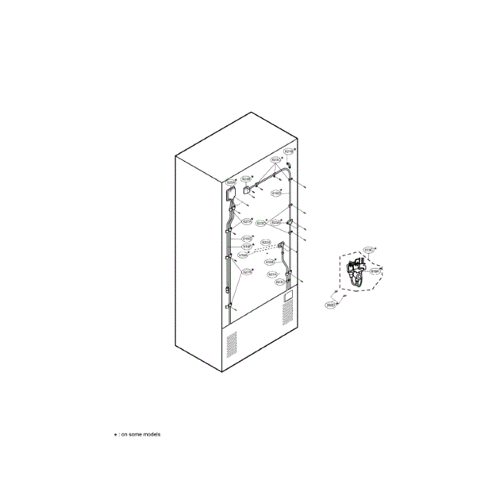 Ice And Water Diagram and Parts List for LRDC22743SW  LG Refrigerator
