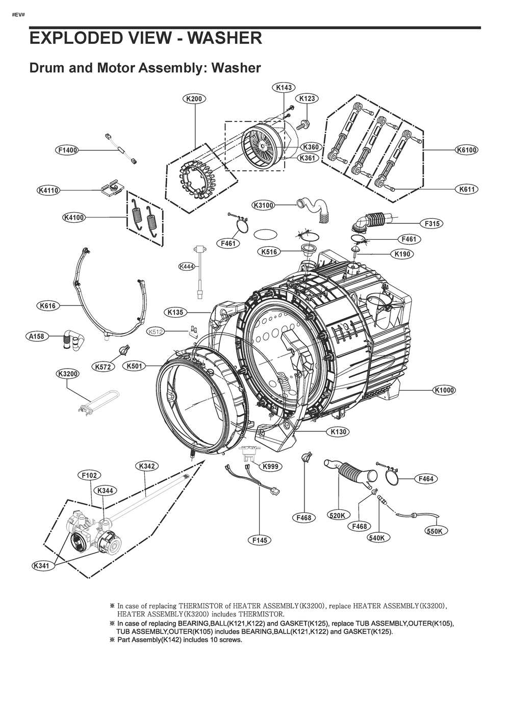 Diagram 5 Diagram and Parts List for SWWE50N3 ANSEEUS LG Washer