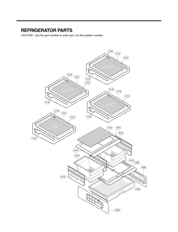 REFRIGERATOR PARTS Diagram and Parts List for LFX25974SB AWBCNA1 LG Refrigerator
