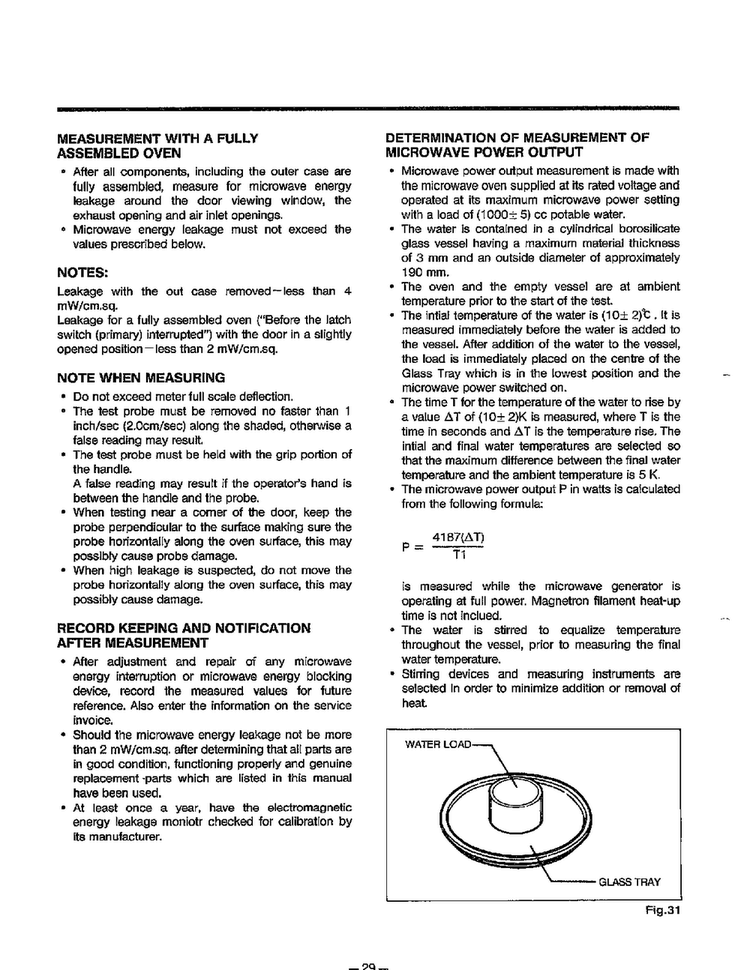 Microwave Energy Leakage Page 2 Diagram and Parts List for MA-1164M  LG Microwave