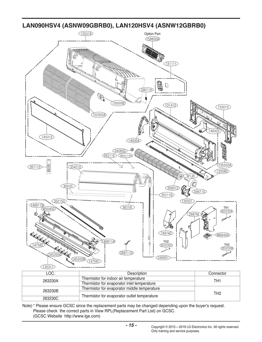 Diagram 1 Diagram and Parts List for ASNW09GBRB0 AMRBEUS LG Air Conditioner