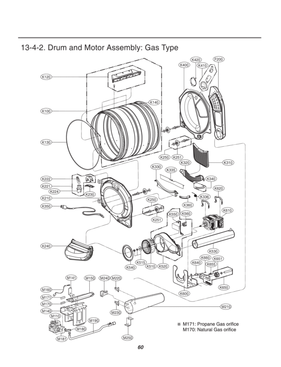 Drum and Motor Assembly Diagram and Parts List for DLGX2651R ACREEUS LG Dryer