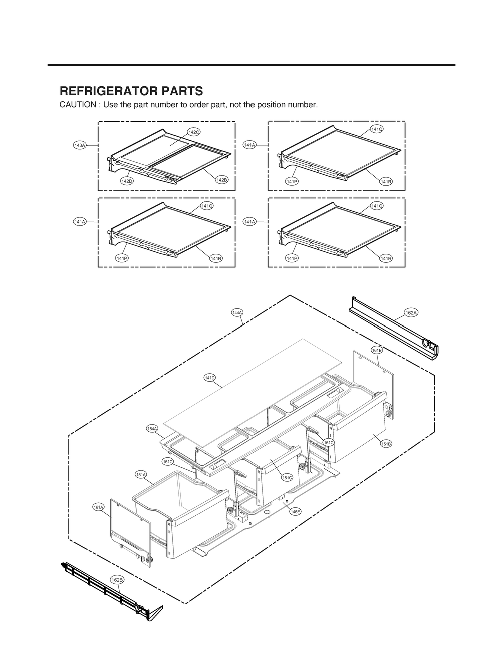 Refrigerator Parts Diagram and Parts List for GR-L24GHSJM ASTCNA0 LG Refrigerator