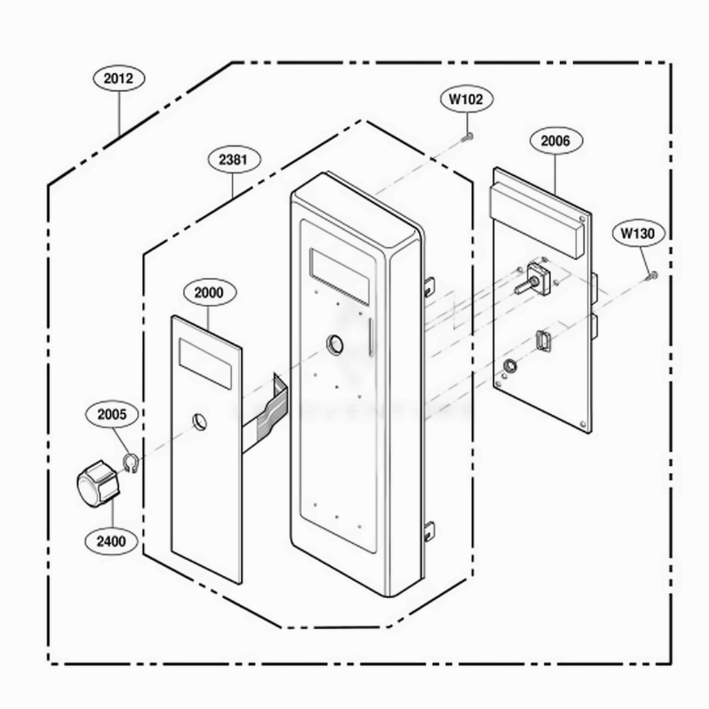 Control Panel Parts 1 Diagram and Parts List for DECS11MA AGRQMTR LG Range