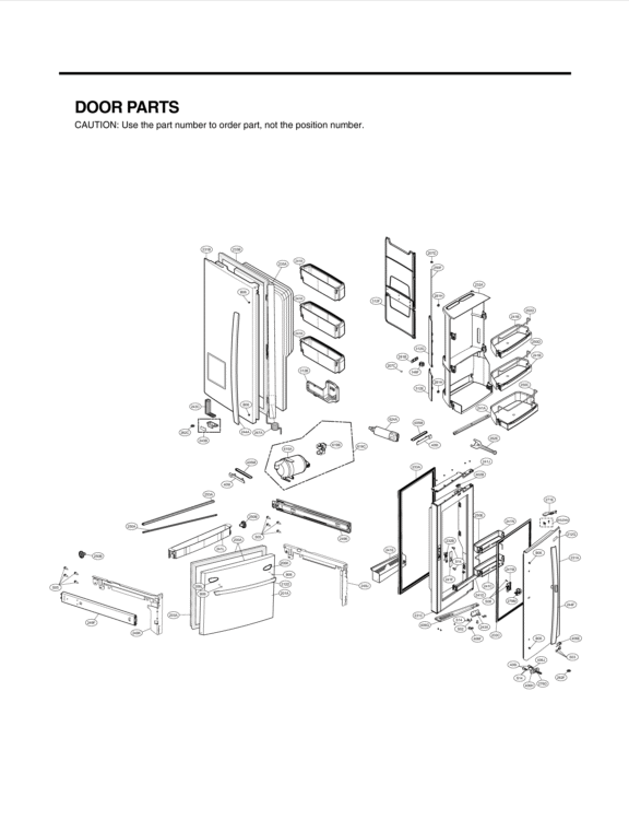 DOOR PARTS Diagram and Parts List for LFX31945ST ASTCNA0 LG Refrigerator