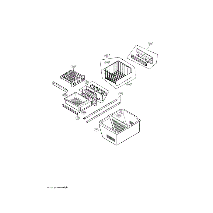 Freezer Diagram and Parts List for LRDC22744ST  LG Refrigerator