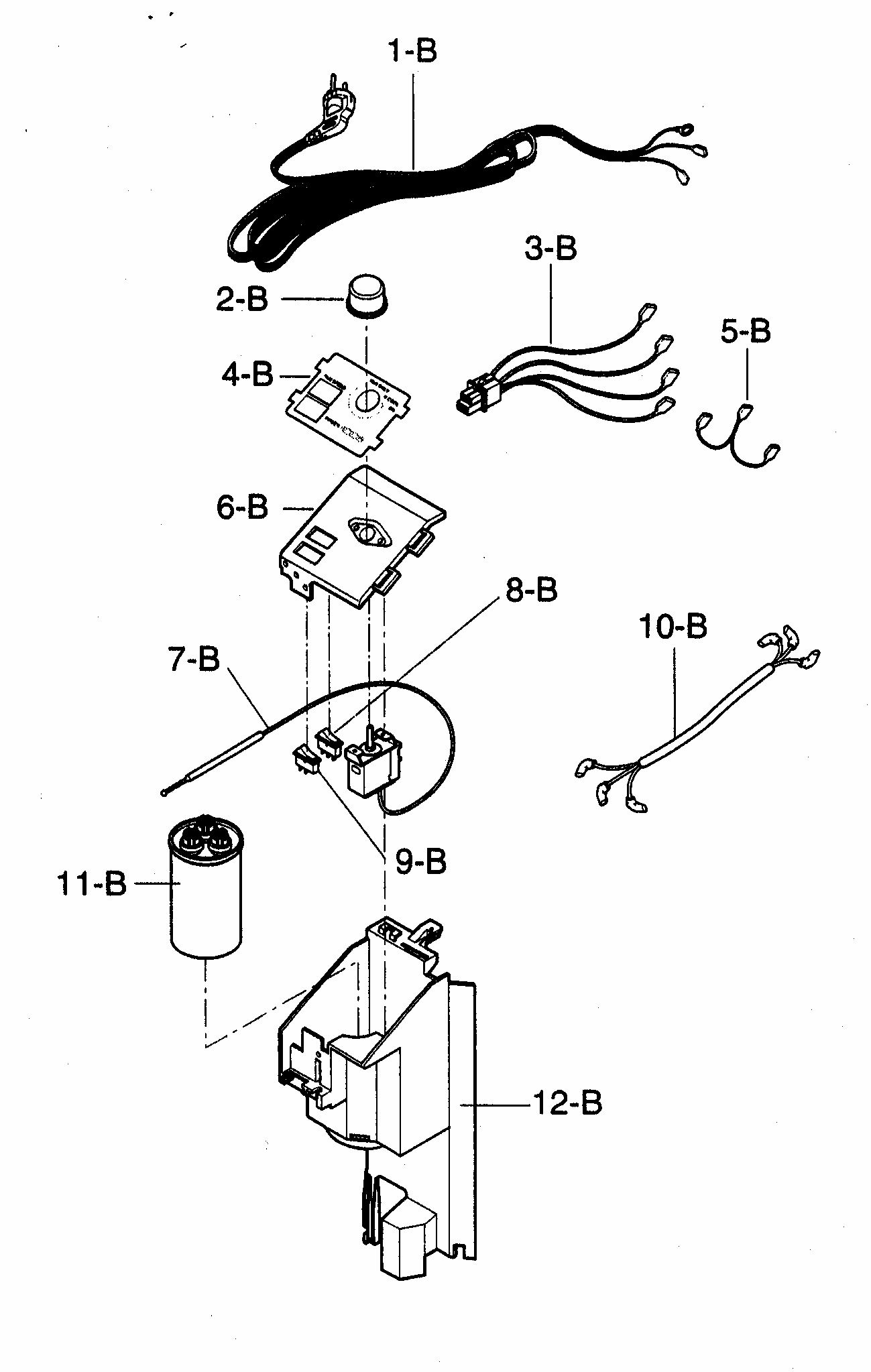 Control Box Assy Diagram and Parts List for 58074054400  Kenmore Air Conditioner