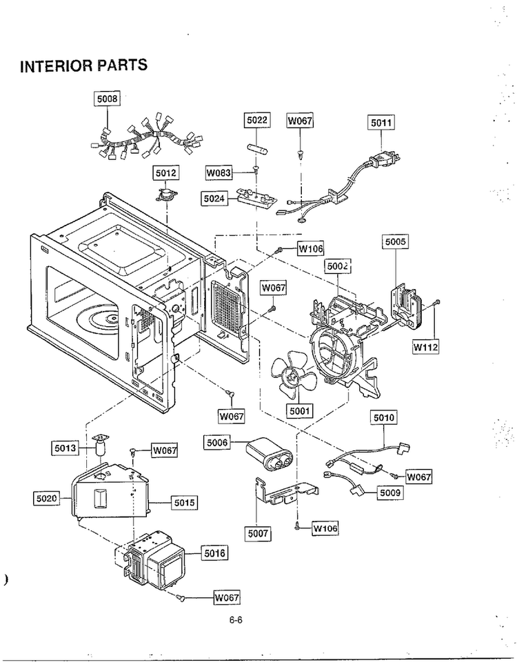 Complete Microwave Oven Page 4 Diagram and Parts List for MA-1273M  LG Microwave