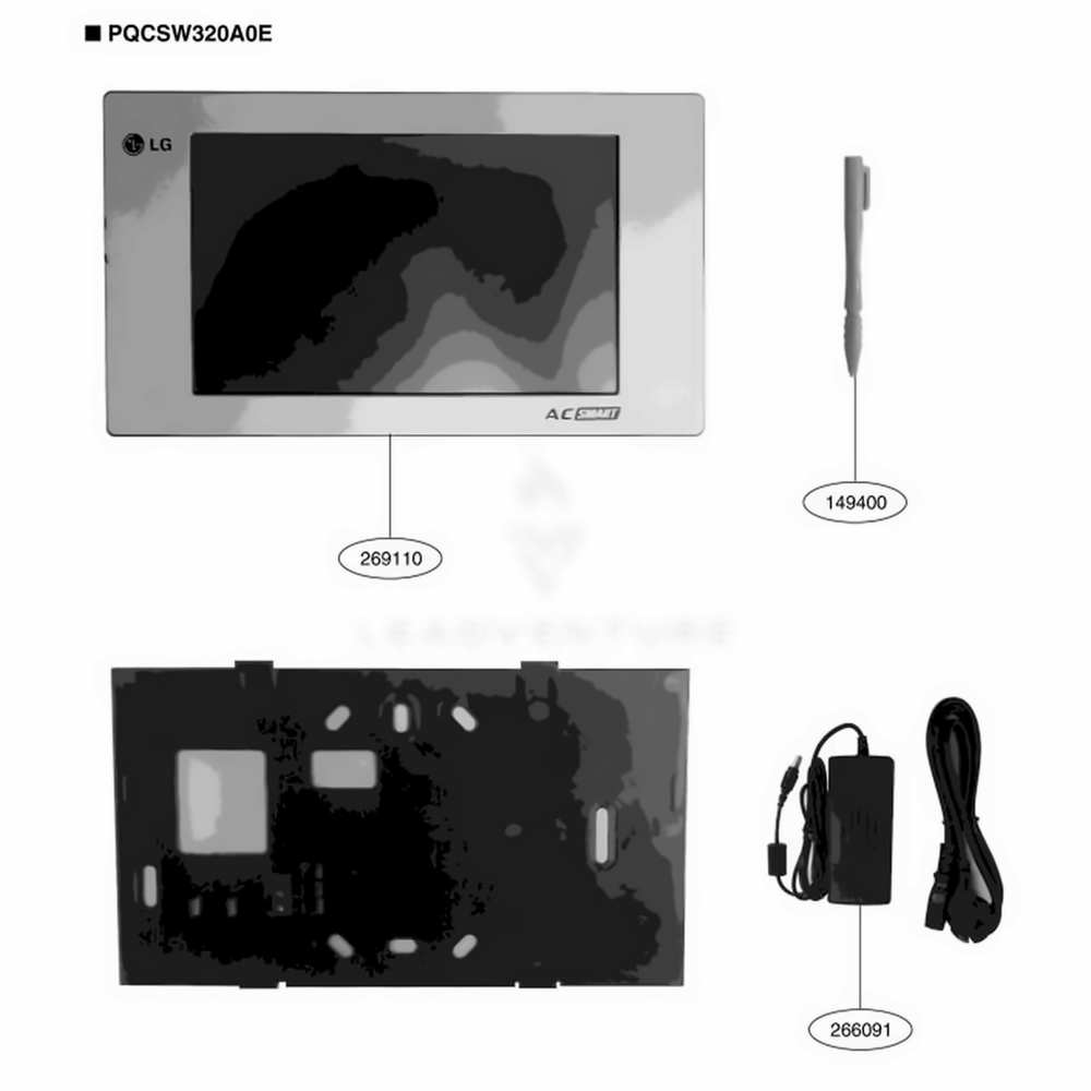 Main Diagram and Parts List for PQCSW320A0E ENCXLEU LG Air Conditioner