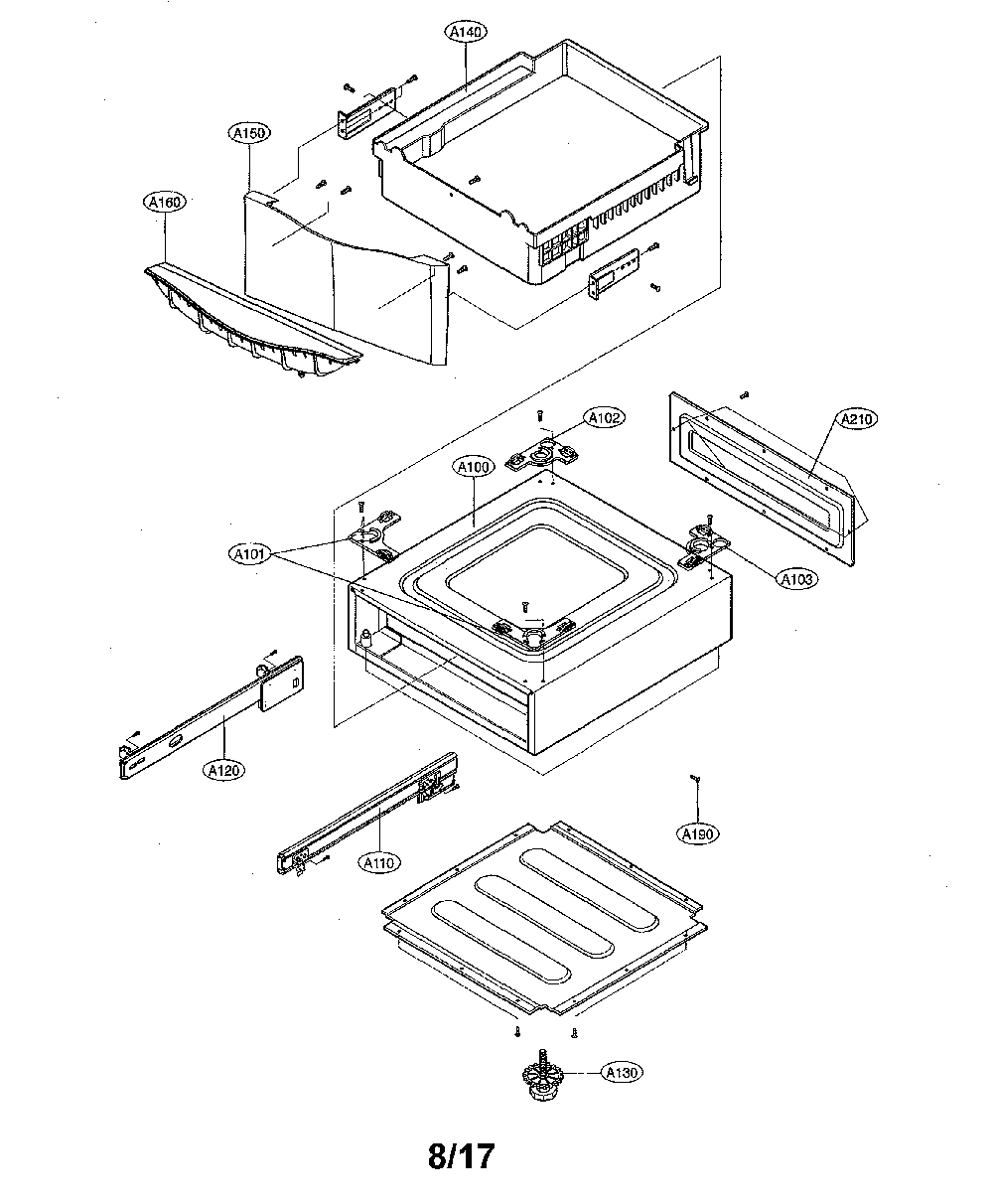 Pedestal Diagram and Parts List for 79651042310  Kenmore Laundry Accessories