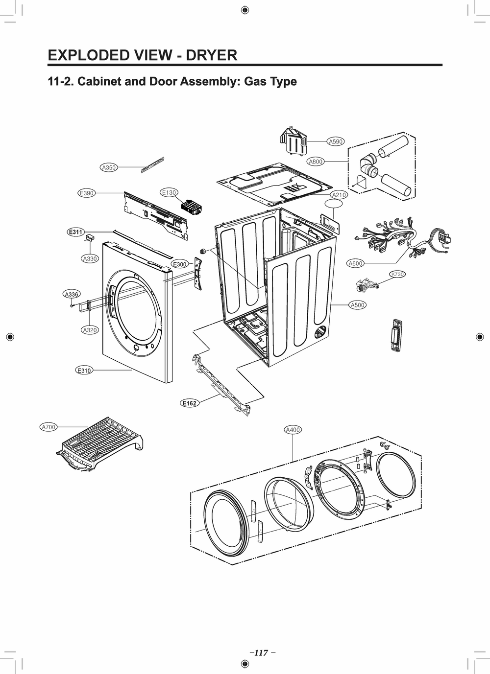 Diagram 2 Diagram and Parts List for W3S1CVK2RVS ARREEUS LG Washer Dryer Combo