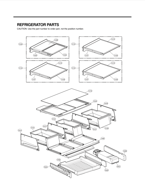 REFRIGERATOR PARTS Diagram and Parts List for LFX31935ST ASTCNA1 LG Refrigerator