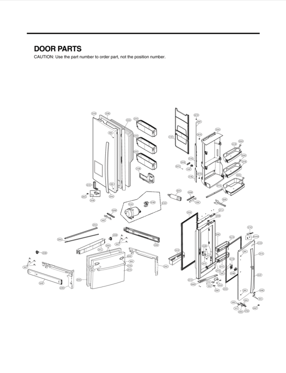 DOOR PARTS Diagram and Parts List for LFX31945ST ASTCNA2 LG Refrigerator