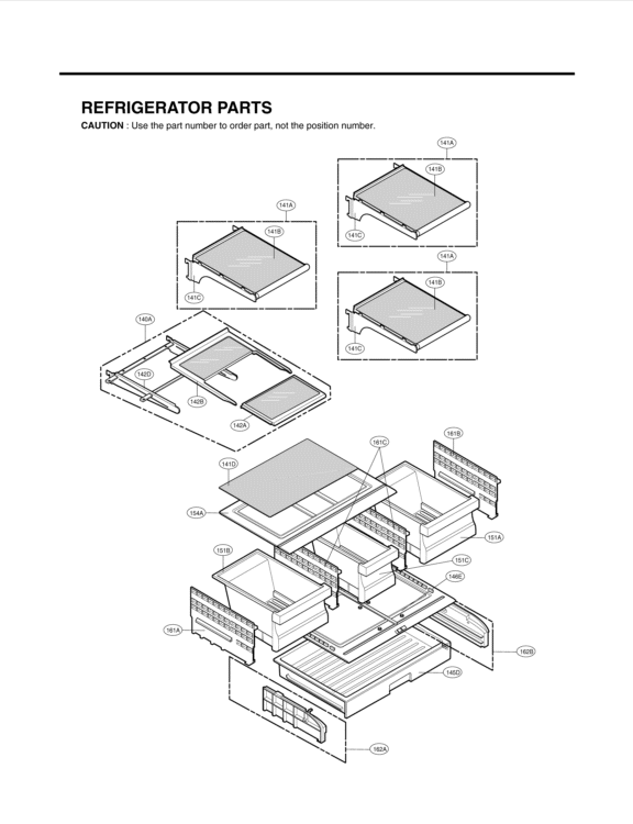 REFRIGERATOR PARTS Diagram and Parts List for LSFS213ST ASTCNA3 LG Refrigerator