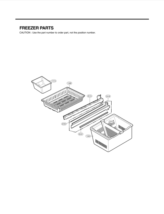 FREEZER PARTS Diagram and Parts List for LMX25986ST ASTCNA3 LG Refrigerator