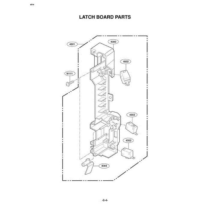 Section 5 Diagram and Parts List for LMV1825SB ABKELGA LG Microwave Oven Combo
