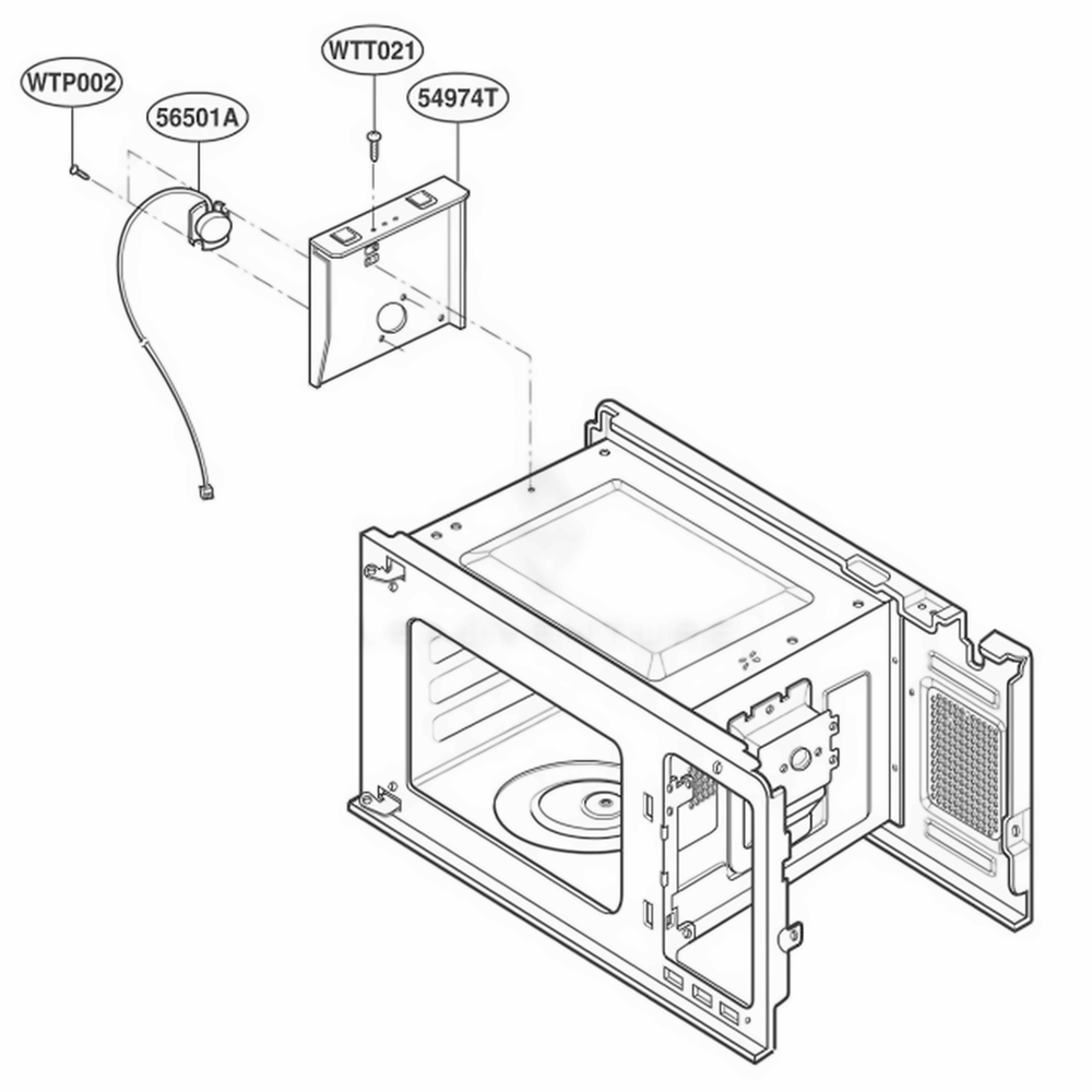 Sensor Parts Diagram and Parts List for YKCMS145JBL0 ABKEKAC LG Range