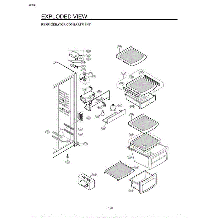 Section 5 Diagram and Parts List for LSC26905SB AWBCLGA LG Refrigerator