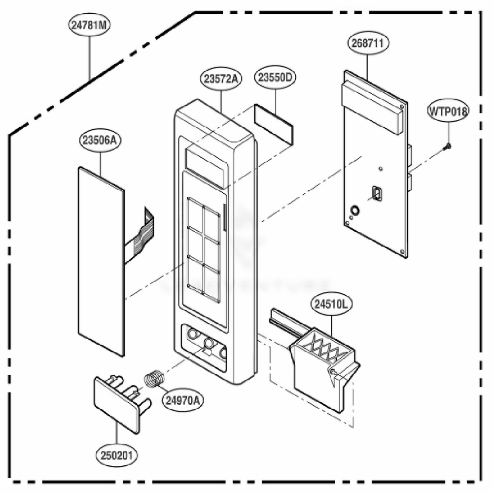 Controller Parts Diagram and Parts List for GT4185SKB ABKEWRP LG Range