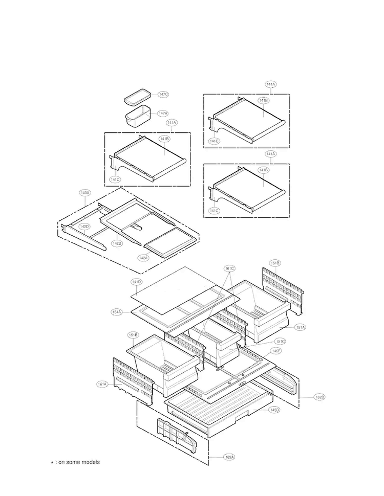 Refrigerator Parts Diagram and Parts List for LMX25981SB 02 LG Refrigerator