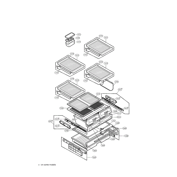 Refrigerator Diagram and Parts List for LFC25760ST 00 LG Refrigerator