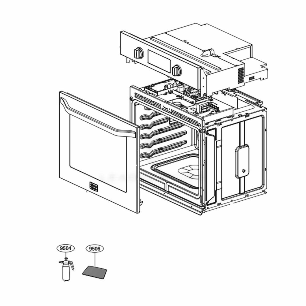 Main Diagram and Parts List for LSWS300BD AB6LSTD LG Range