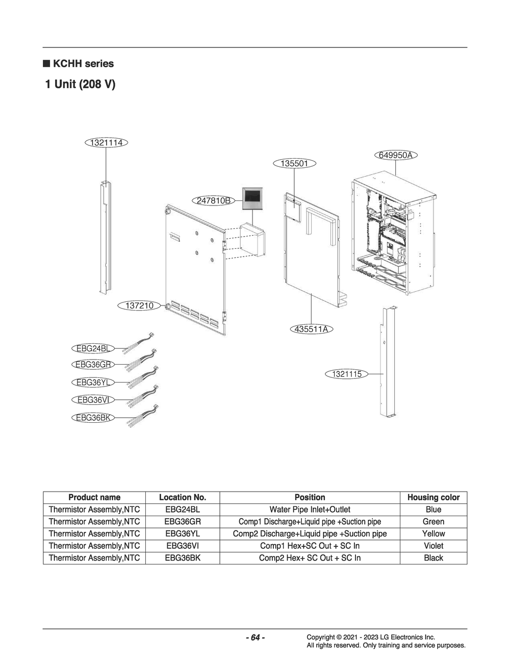 Diagram 6 Diagram and Parts List for ZCHH017VDGC ABEAAAU LG Air Conditioner
