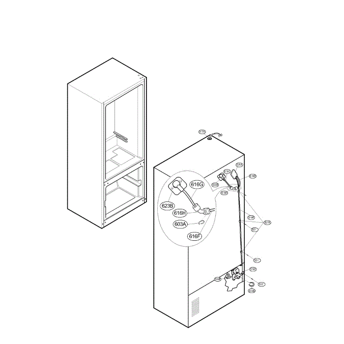 Ice Maker Diagram and Parts List for LFX21971ST 00 LG Refrigerator