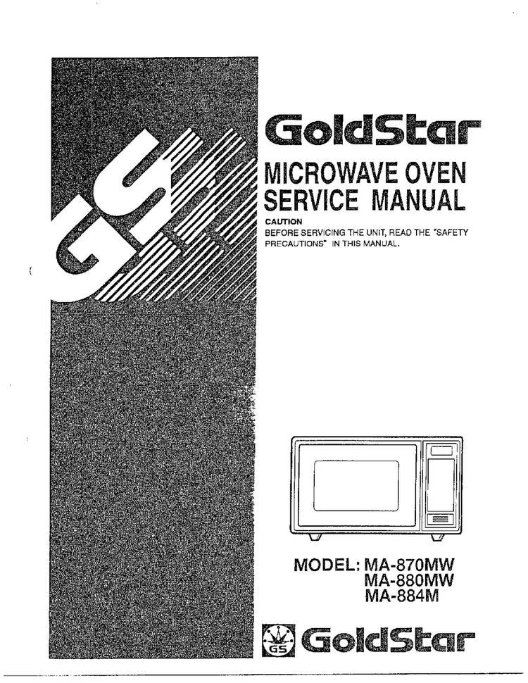Microwave Oven Diagram and Parts List for MA-844M  LG Microwave