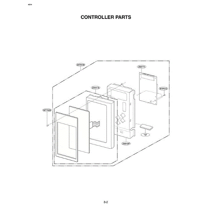 Section 3 Diagram and Parts List for LMV-1975ST ASTELGA LG Microwave Oven Combo
