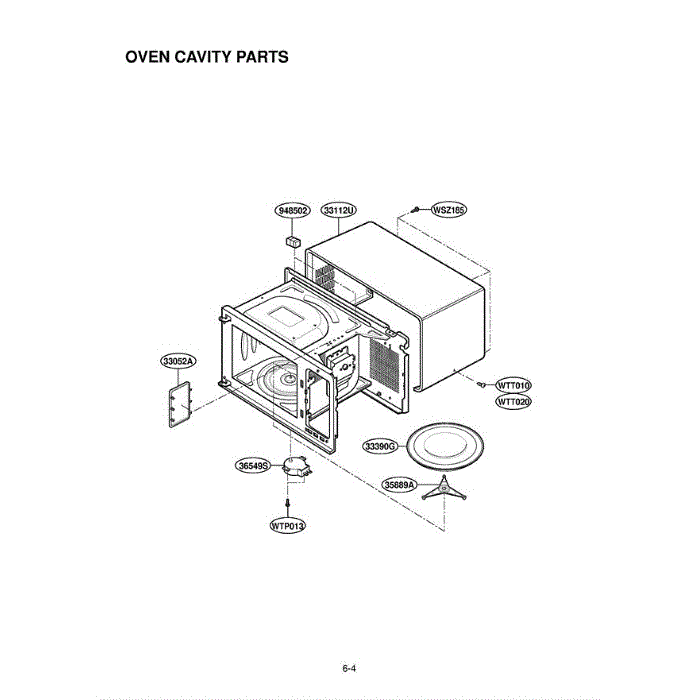 Section 5 Diagram and Parts List for LRM1230B CBKELGA LG Microwave Oven Combo
