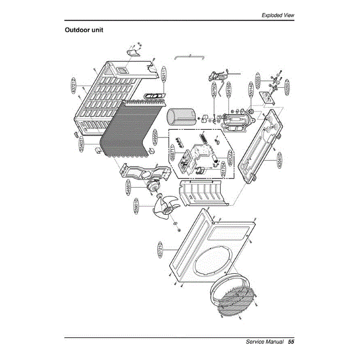 Section 1 Diagram and Parts List for LA090CP AMTAEUS LG Air Conditioner