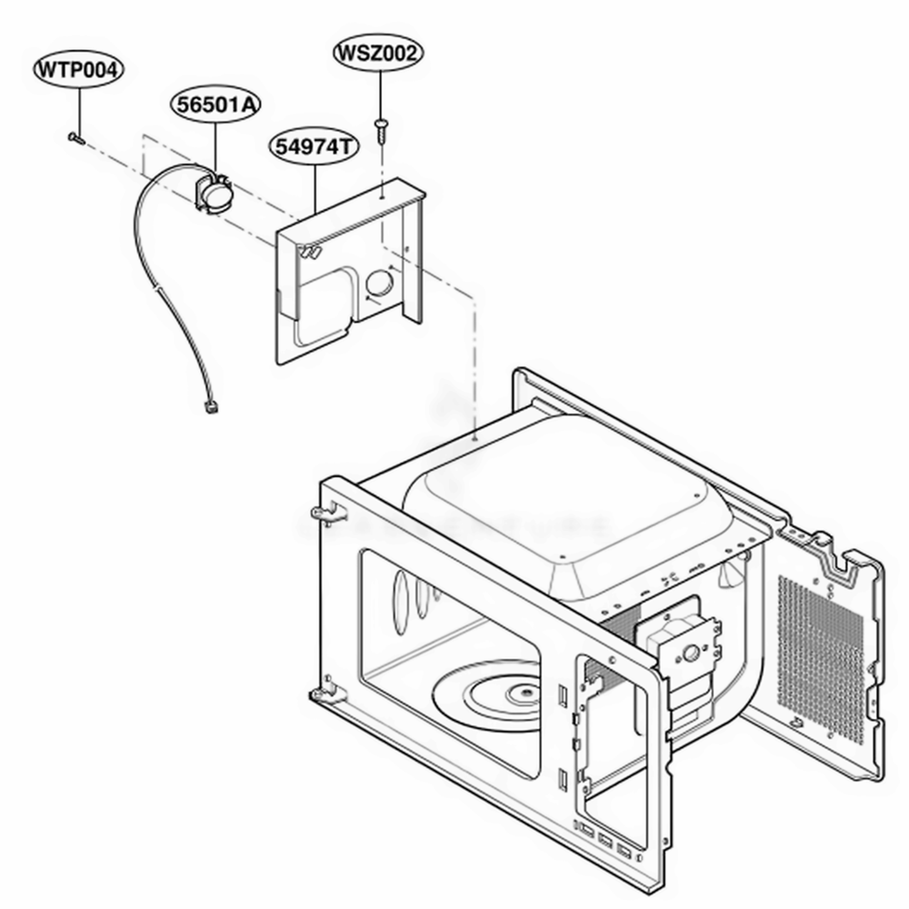 Sensor Parts Diagram and Parts List for LSRM205ST CSBEVKG LG Range