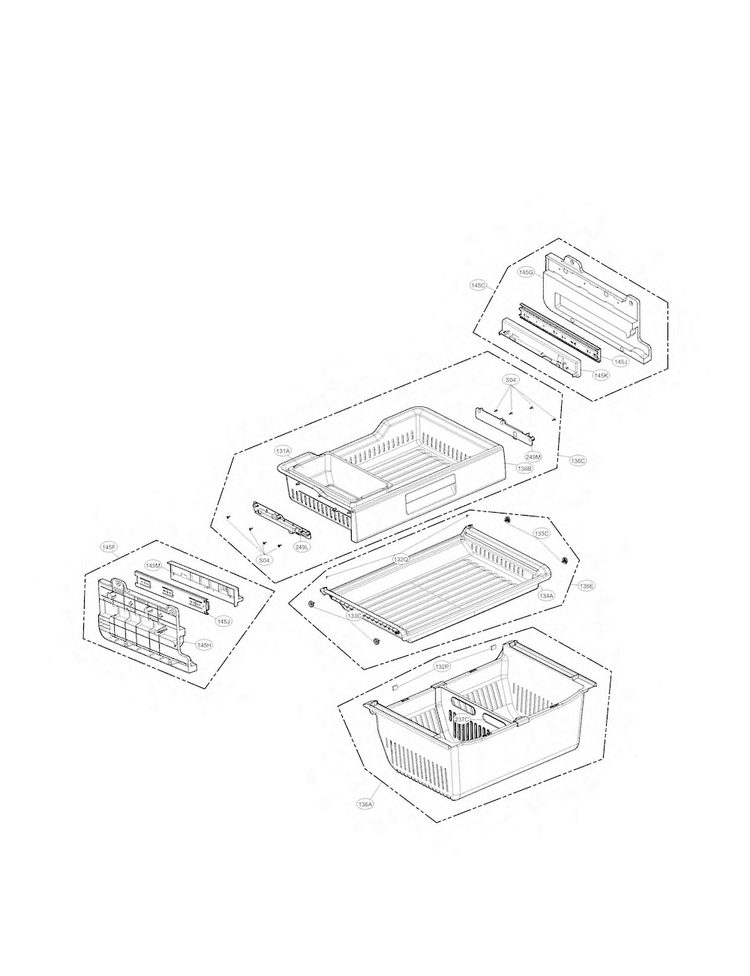 Freezer Parts Diagram and Parts List for LFXS30726S 02 LG Refrigerator