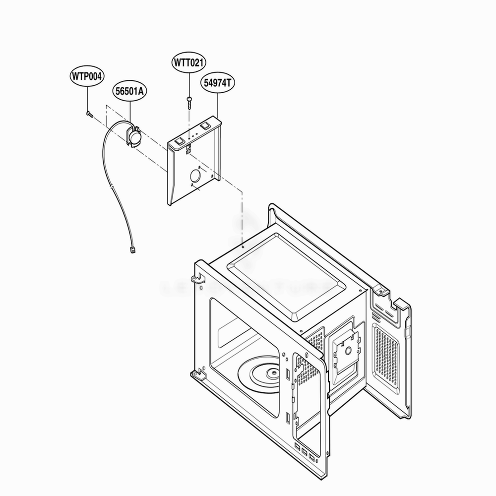 Sensor Parts Diagram and Parts List for KCMS1555RWH CWHEKAD LG Wall Oven