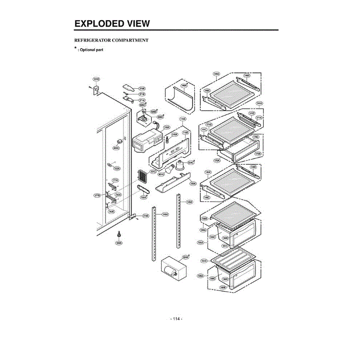 Section 3 Diagram and Parts List for LRSPC2031T ATICLGA LG Refrigerator