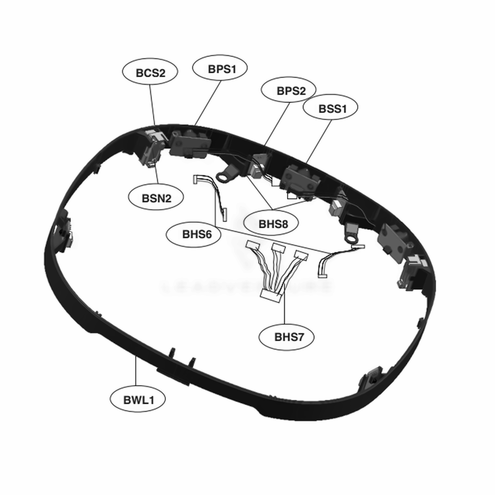 Base Assembly 4 Diagram and Parts List for VR65502LV ARDELGA LG Canister Vacuum