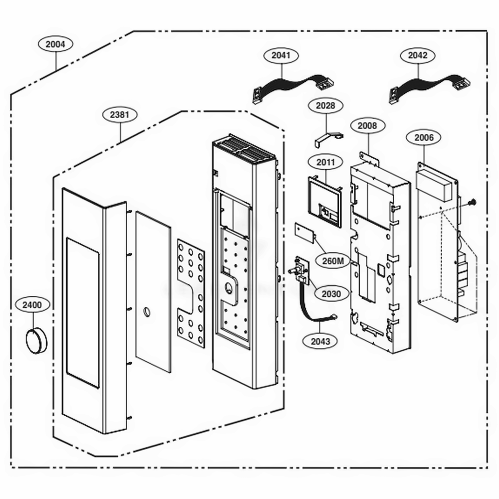 Controller Parts Diagram and Parts List for LSMC3086SS CFSESTD LG Range
