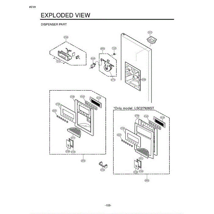 Section 4 Diagram and Parts List for LSC27926TT ATICLGA LG Refrigerator
