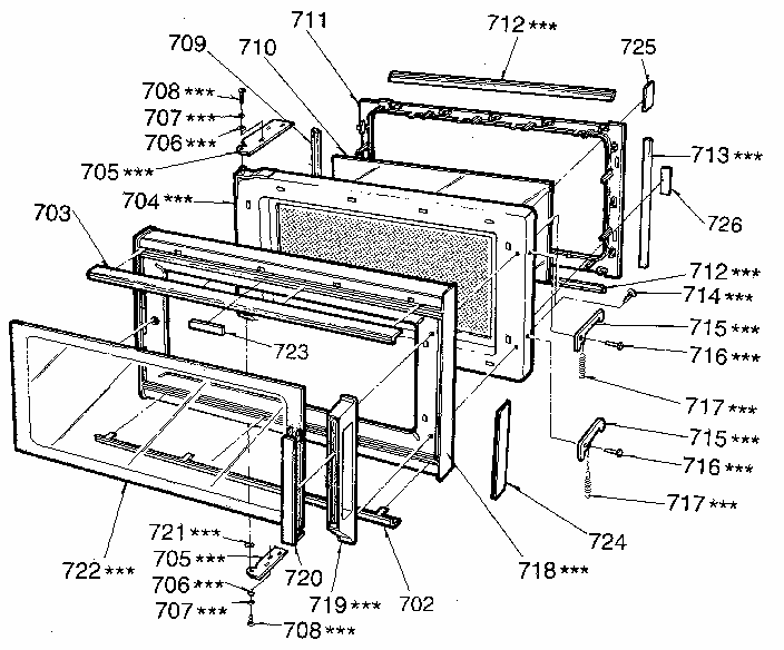 Switches And Microwave Diagram and Parts List for 7218815181  Kenmore Microwave