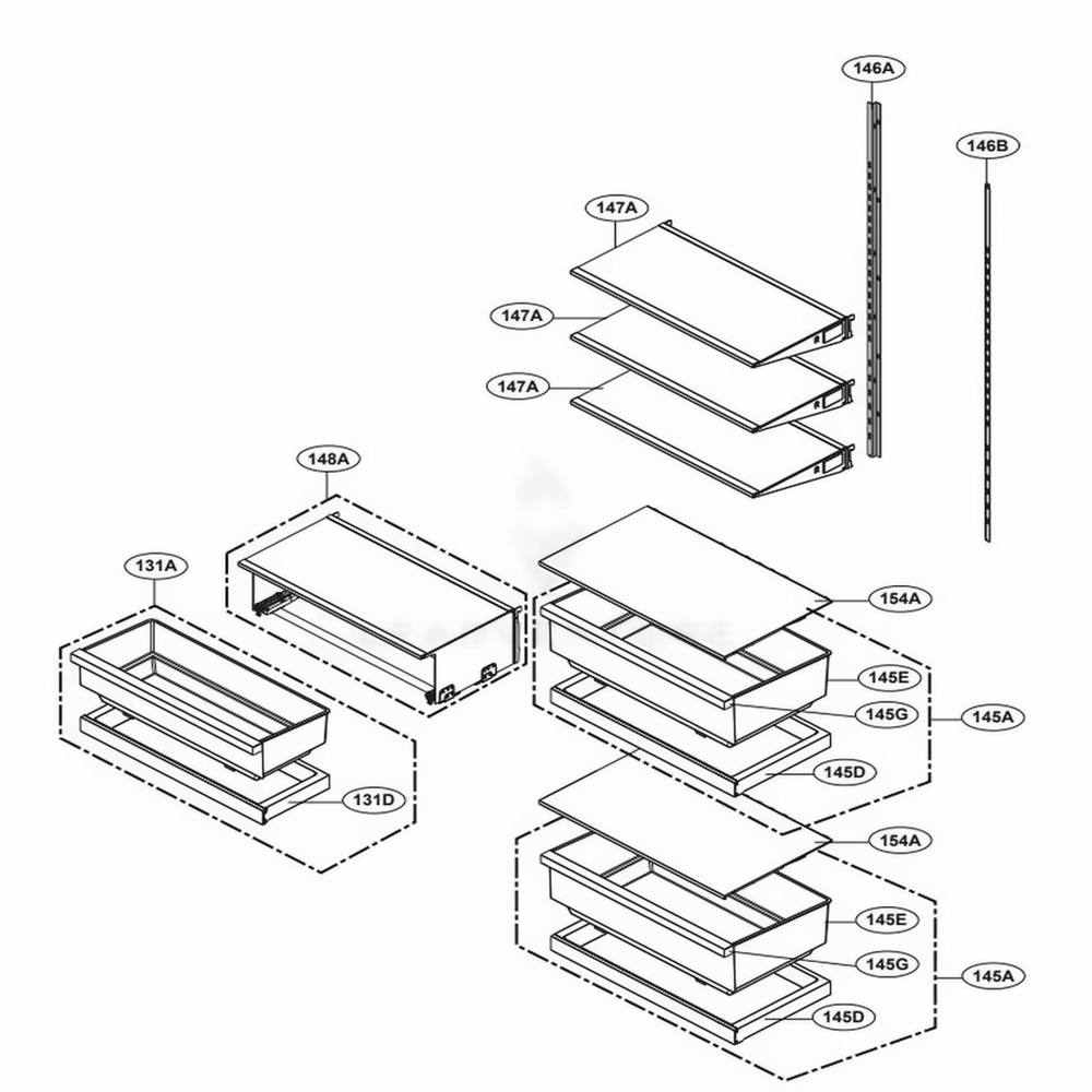 Movable Part Diagram and Parts List for SKSCR3001P ASWCNA0 LG Range