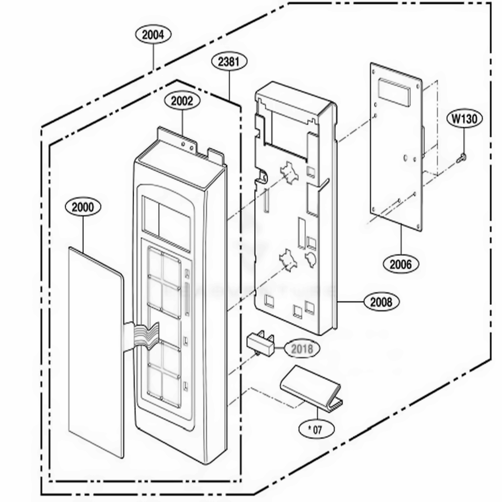 Controller Parts 1 Diagram and Parts List for MMV6178AAQ AB6EMTG LG Wall Oven
