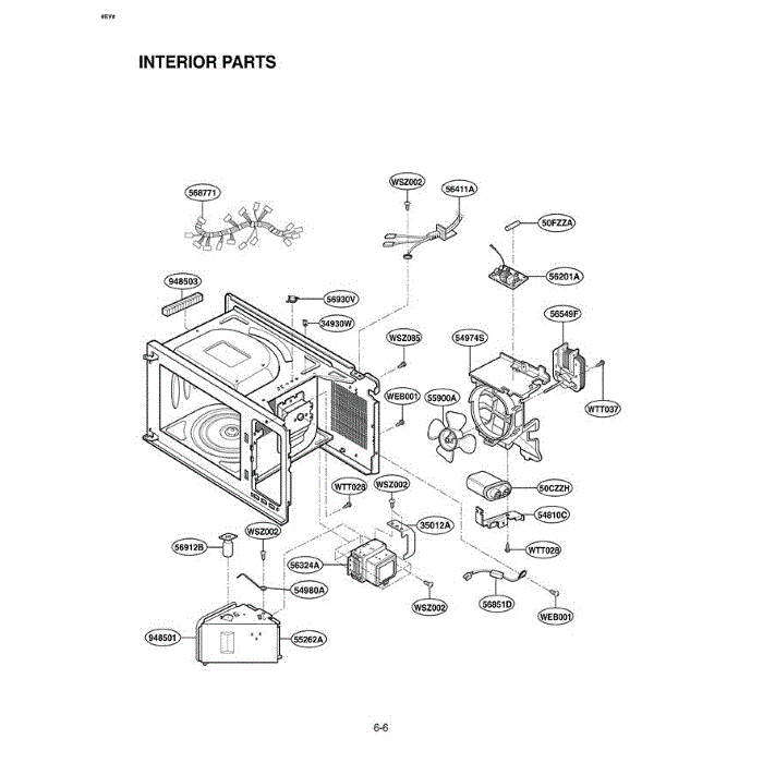 Section 1 Diagram and Parts List for LMA1560SB CBKELGA LG Microwave Oven Combo