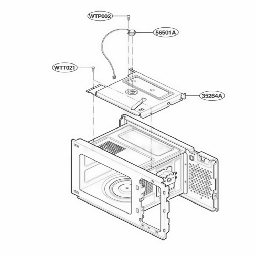 Sensor Parts Diagram and Parts List for KCMC155JWH AMWEKAD LG Range