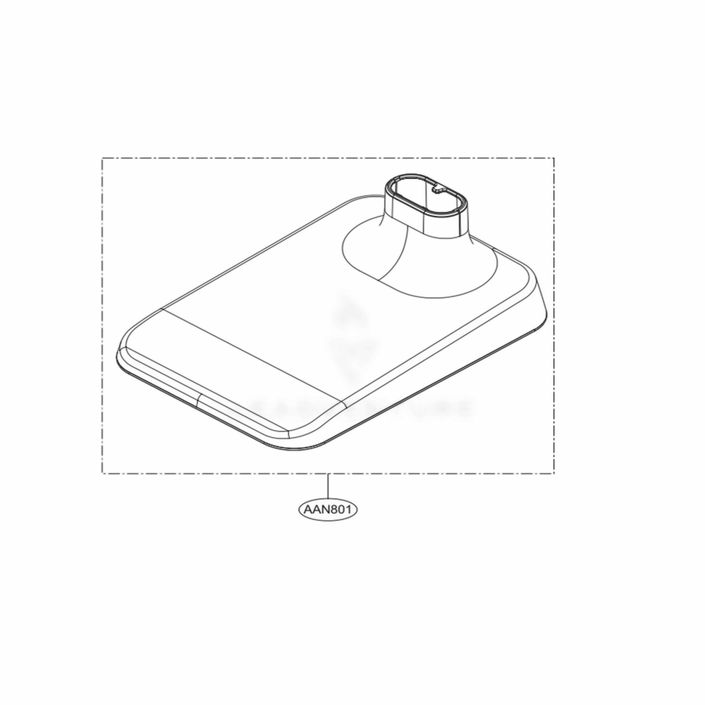 Base Assembly, Lower Diagram and Parts List for A907GMS AIGELGA LG Upright Vacuum